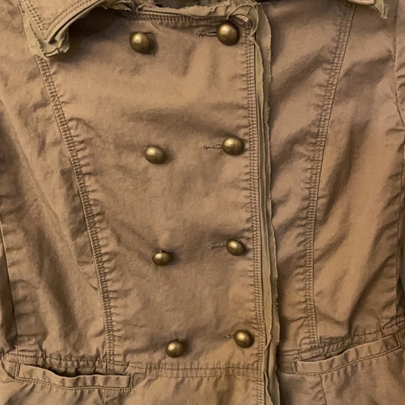 Ann Taylor military jacket army green size 4 - Picture 2 of 4